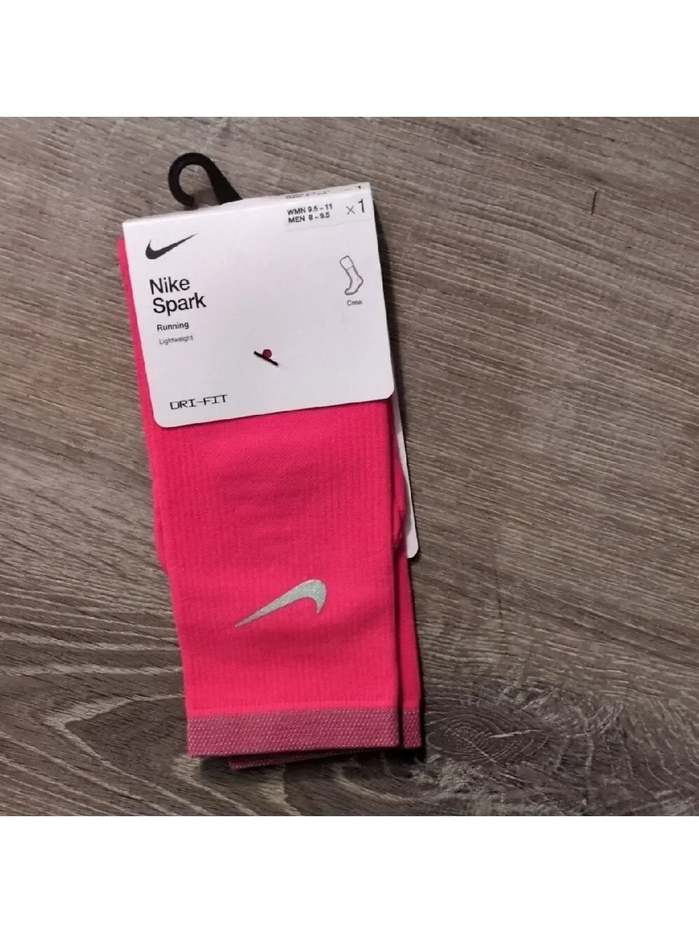 Nike Spark Pink Running Compression Socks Size 9.5-11